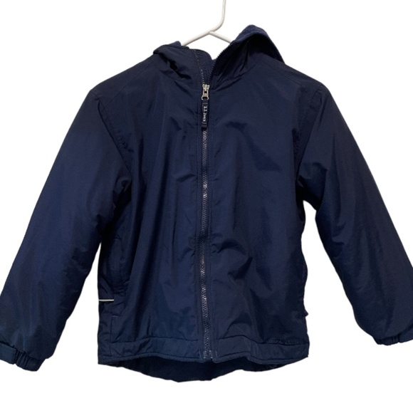 L.L. Bean Other - L.L. Bean Navy Blue Fleece Lined Jacket Raincoat Wind Breaker Size 10/12